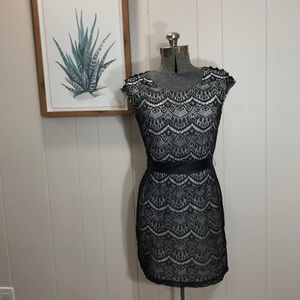 Guess- Black and White Lace Dress